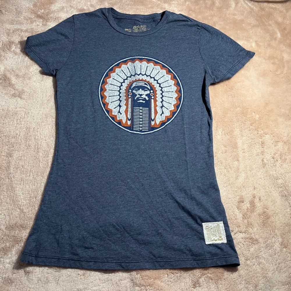 Original Retro Brand University of Illinois Blue Tee with Patch